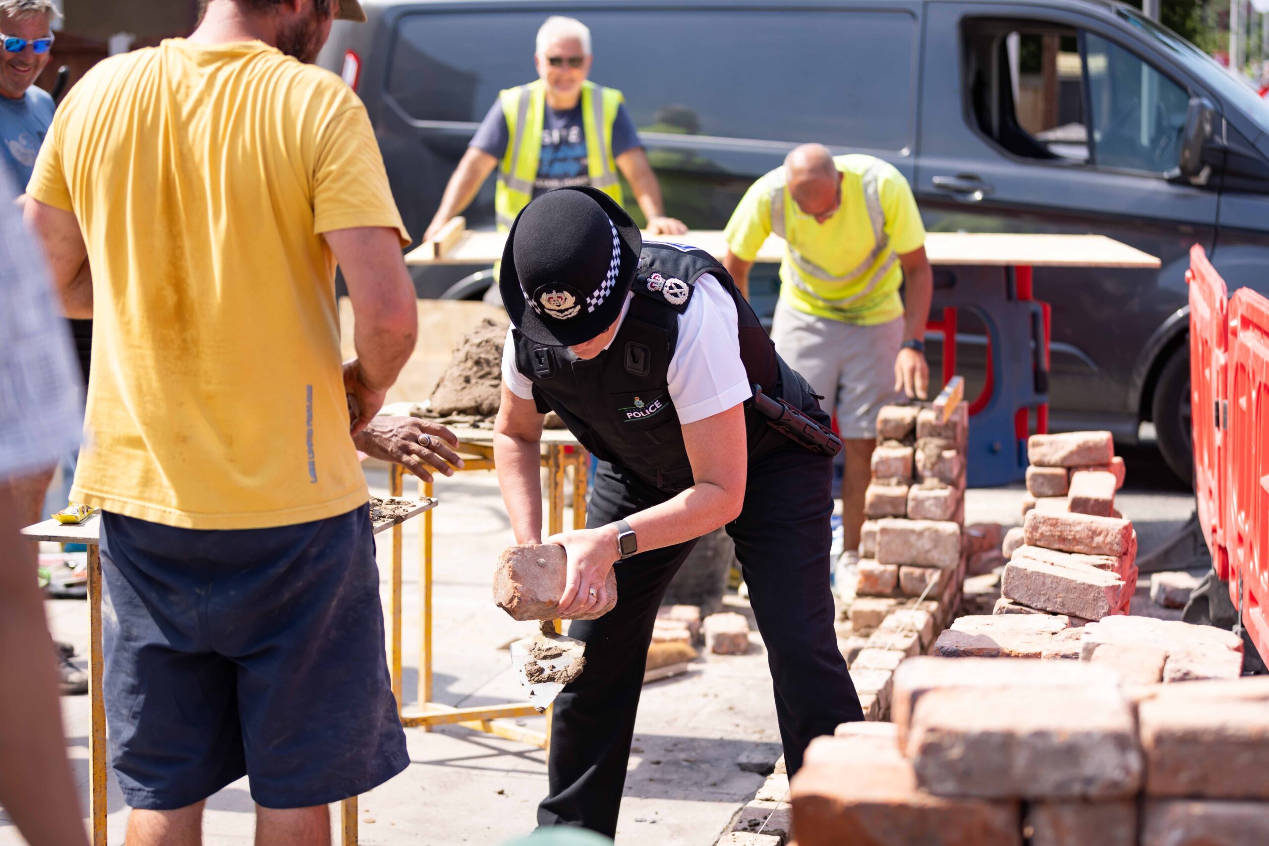 Senior police, fire and council figures visited Southport to applaud clean up efforts following the riot on Tuesday