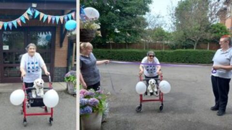 Care home resident, 79, completes 5k walk to raise funds for animal charity