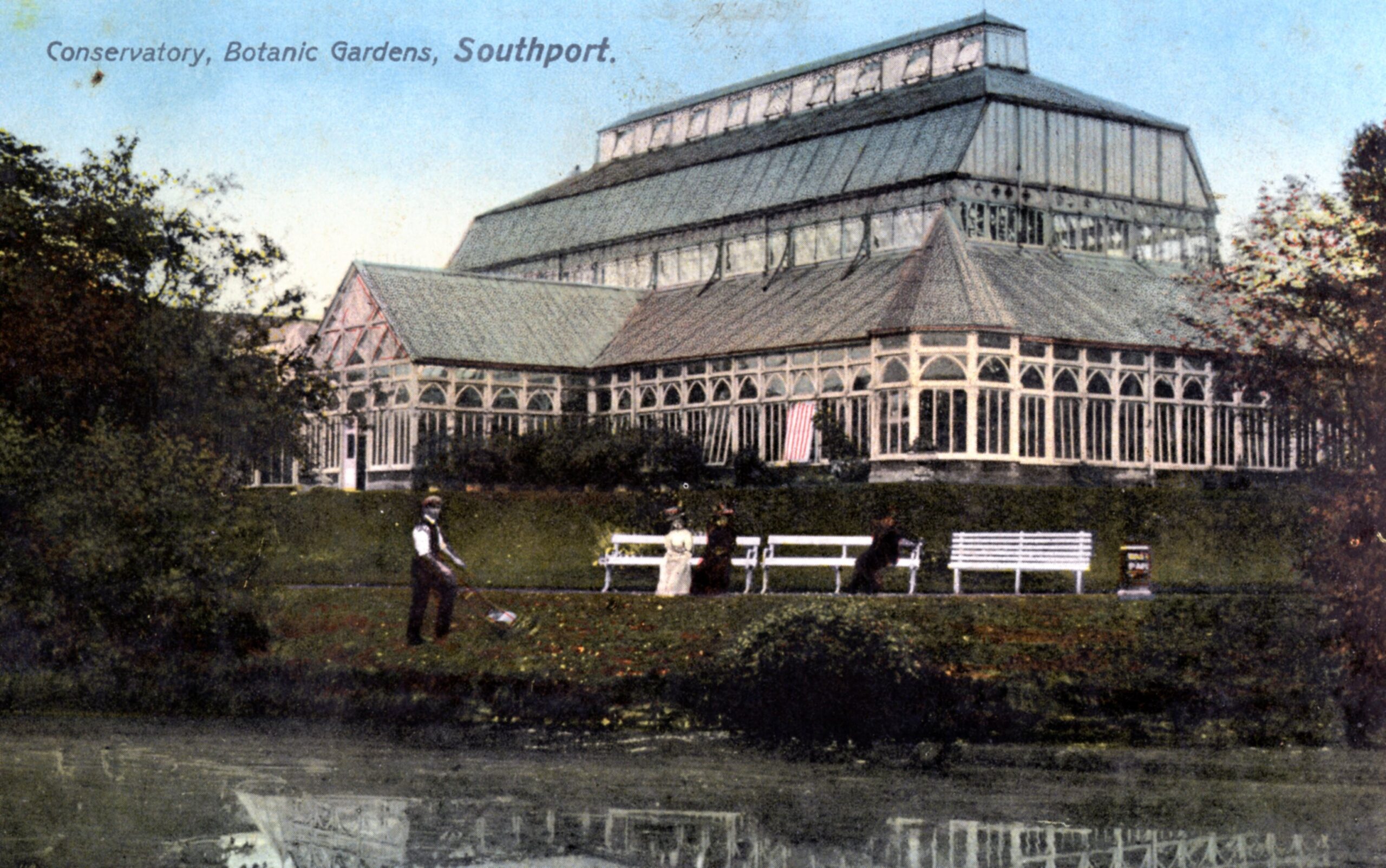 A nostalgia picture of the Conservatory at the Botanic Gardens in Churchtown in Southport. Photo by Sefton Looking Back