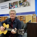 Cavern Wall Of Fame musician and cancer survivor Keith Hubbard officially opened Merseyside's first Cancer Research UK superstore, in Southport. Photo by Andrew Brown Stand Up For Southport