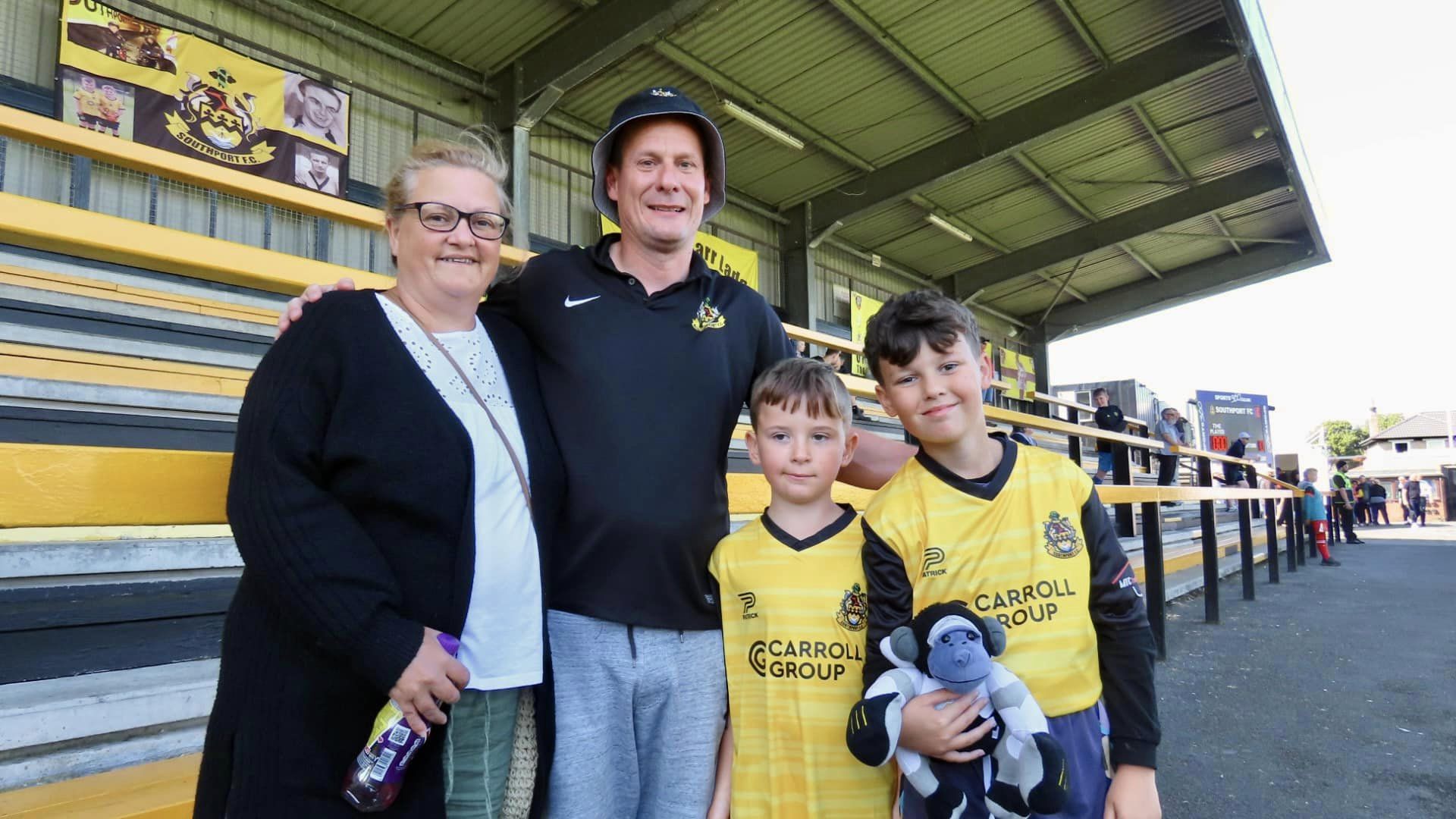 Supporters enjoy Southport Community Day at Southport Football Club. Photo by Andrew Brown Stand Up For Southport