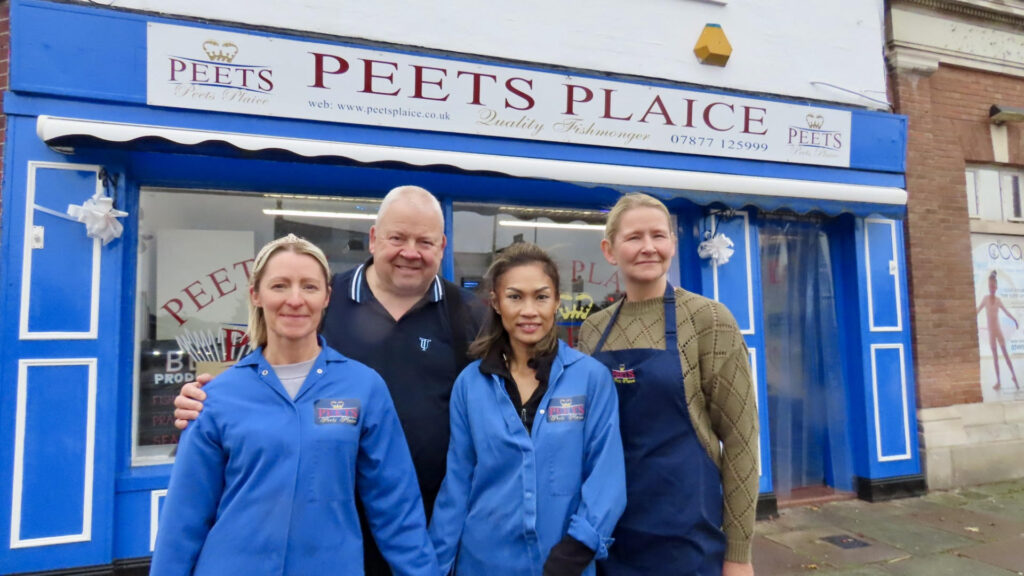 Peets Plaice in Churchtown in Southport. Kevin Peet; Nicola Peet; Tuk Peet; and Kate Nuttall. Photo by Andrew Brown Stand Up For Southport