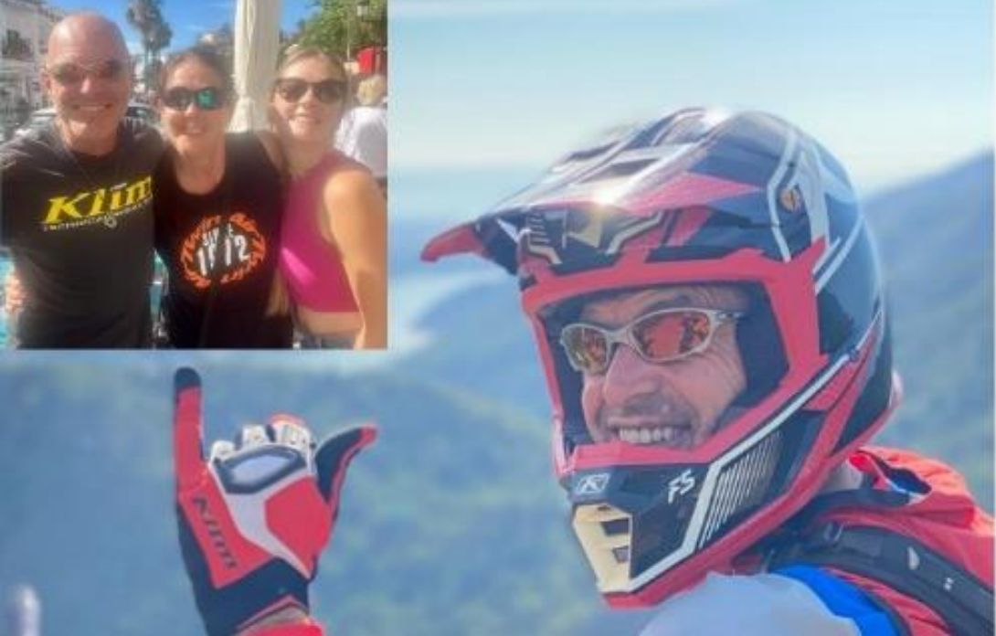 Graeme Thow is riding from Southport to Spain, both on and off road, on an enduro bike over 10 days to give friend Baz Fleming and his beautiful family Kaz Waind and Jaz Fleming a big hug and to raise some support for them