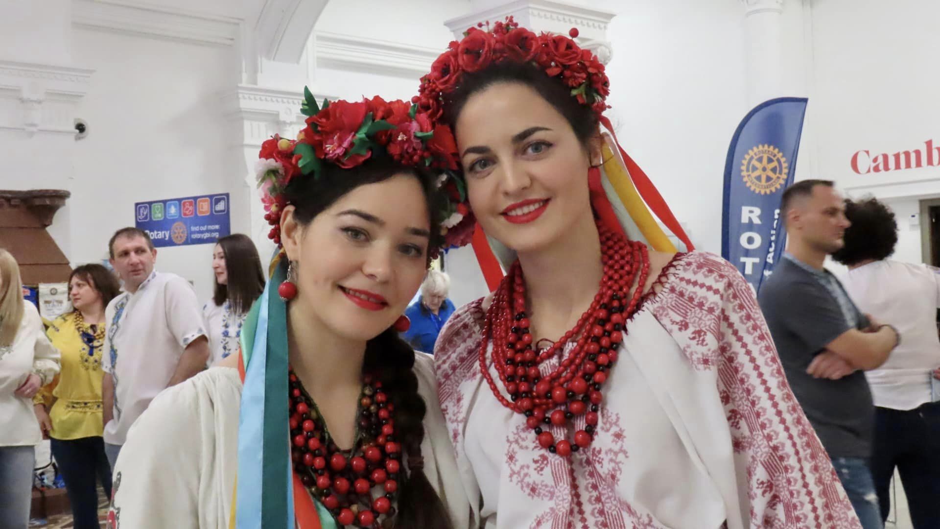 Families can enjoy a special day of Ukrainian culture at Wayfarers Shopping Arcade in Southport town centre on Saturday, 21st September 2024. The event is organised by Nina Karetska (left) and Vita Mahlovana (right). Photo by Andrew Brown Stand Up For Southport