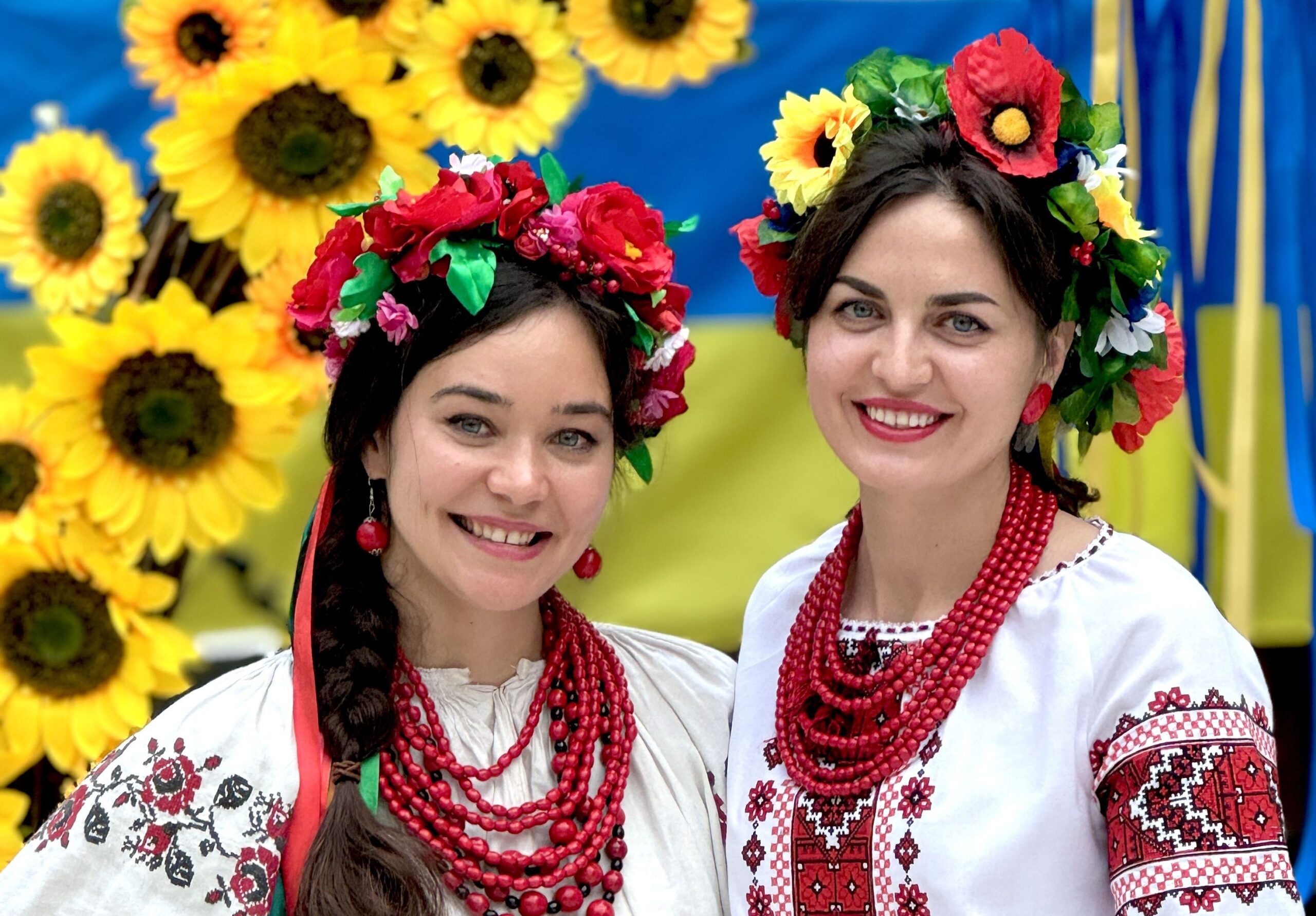 Shoppers enjoyed a celebration of Ukrainian culture at the International Peace Day event at Wayfarers Shopping Arcade on Lord Street in Southport. Nina Karetska and Vita Maglevana