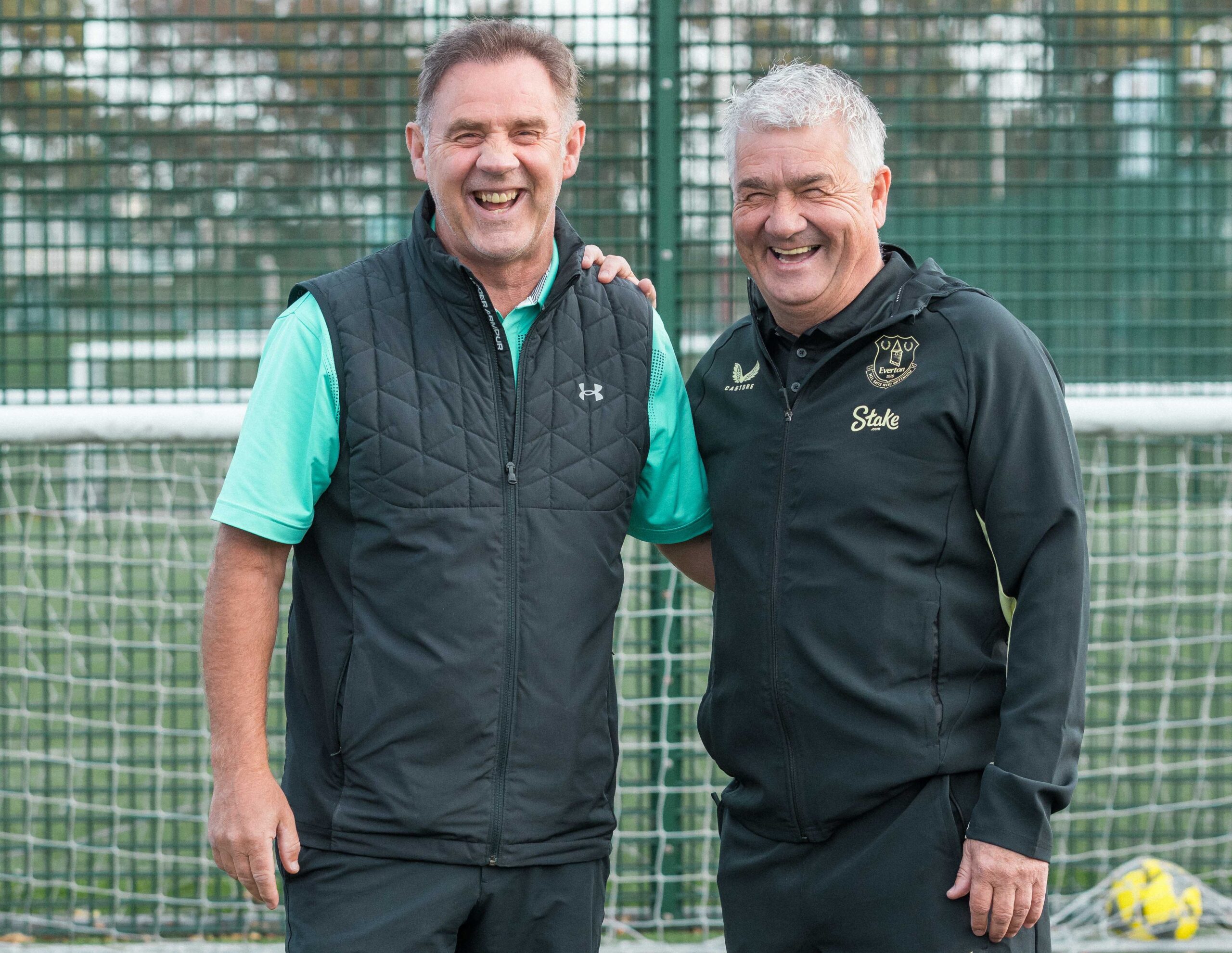 Southport Veterans FC staged a 24 hour walking football challenge to raise money for the three primary schools attended by the three young girls who were killed at The Hart Space in Southport on 29th July 2024. Jim Beglin (Liverpool FC ) and Ian Snodion (Everton FC). Photo by Zack Downey of ZED Photography for Stand Up For Southport