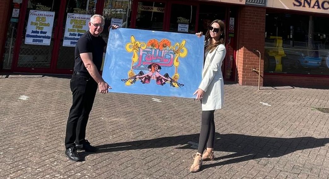 The Follies Reunion takes place at The Vincent Hotel on Lord Street in Southport town centre on Saturday 16th November 2024. Colin Parry (left) with Serena Silcock-Prince (right)