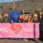 L-R: Royston Smith Strategy (Royal British Legion), Adam Dixon (Challenge Manager - Alder Hey Childrens Charity), Oli the Alder Hey Mascot, Norman Wallis - CEO Southport Pleasureland, Millie Mann and Lisa Hames (GModels), Sarah McEntee (Royal British Legion), Victoria Burrows - Head of Charity Merseyside West Lancs NHS Charity, Denise Littler (Charity Fundraiser MWL NHS Charity)