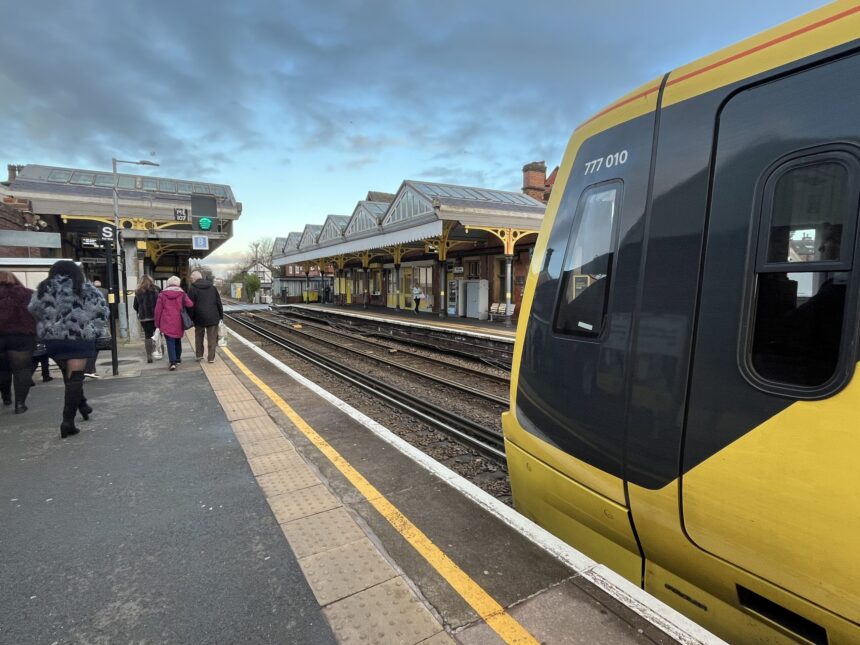 A Merseyrail train at Birkdale train station in Siouthport. Photo by Andrew Brown Stand Up For Southport