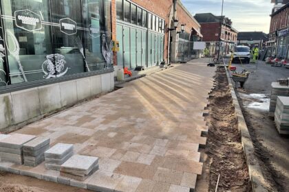 The first phase of the Les Transformations de Southport scheme in Southport Market Quarter is well underway and progressing well