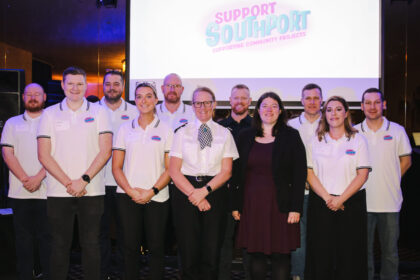 Community groups, charities and organisations in Southport on Thursday (6 February 2025) bid for a share of £25,000 funding, made available using money seized from criminals under the Proceeds of Crime Act. Merseyside Police Officers with Chief Constable Serena Kennedy and Police Commissioner Emily Spurrell and Sefton Superintendent Paul Holden