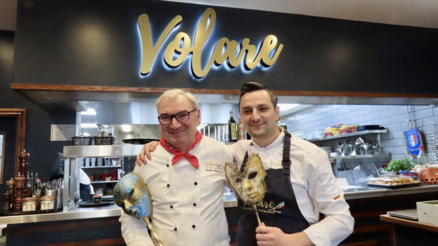 Onofrio Maimone (left) and Jason Maimone (right) at Volare restaurant in Southport. Photo by Andrew Brown Stand Up For Southport