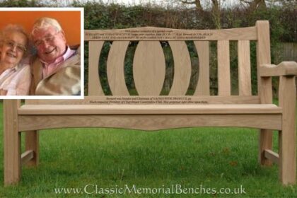 The Bernard and Joan O’Malley Memorial Bench will be placed outside St Cuthbert’s Church in Churchtown Village in Southport