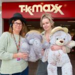 Hundreds of teddy bears are looking for new homes at a Rehoming Day event for Comic Relief at the TK Maxx store in Southport. TK Maxx Southport Assistant Manager Carole Clarke (left) and Hayley Warlow (right). Photo by Andrew Brown Stand Up For Southport