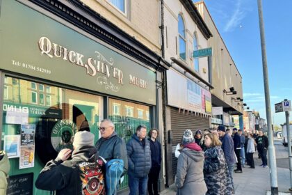 Crowds queued for hours in 2025 to enjoy the annual Record Store Day event at Quicksilver Music in Southport.