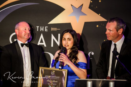 The Grand Pride Of Sefton Awards at The Grand in Southport. Leanne Lucas spoke on stage after winning rhe Sefton Courage Award