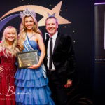 Brittany Feeney was honoured as a Finalist in the Sefton Arts Award category sponsored by Fitton Estates at the 2025 Grand Pride Of Sefton Awards. She was presented with her award by presenters Claire Simmo and Fraser Dainton. Photo by Kevin Brown Photography
