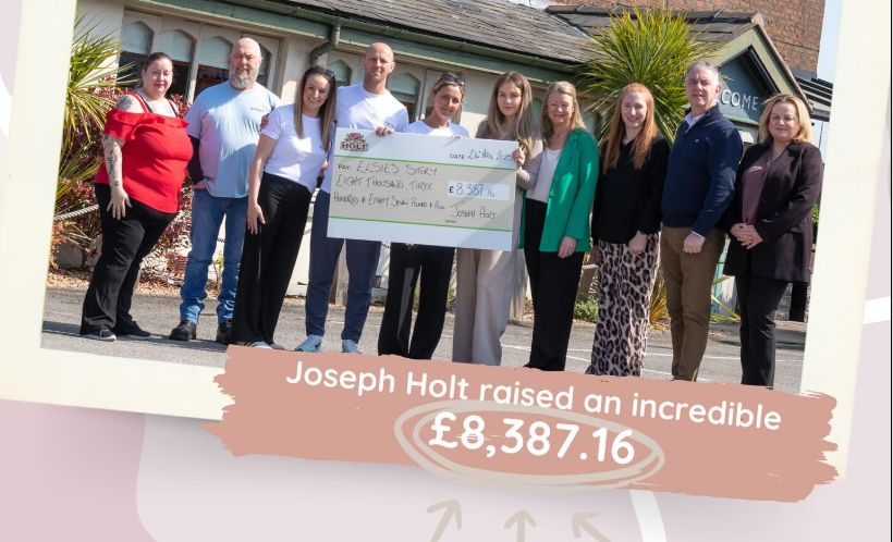 Colleagues at Josph Holt pubs have been thanked for supporting the Elsie's Story charity in Southport