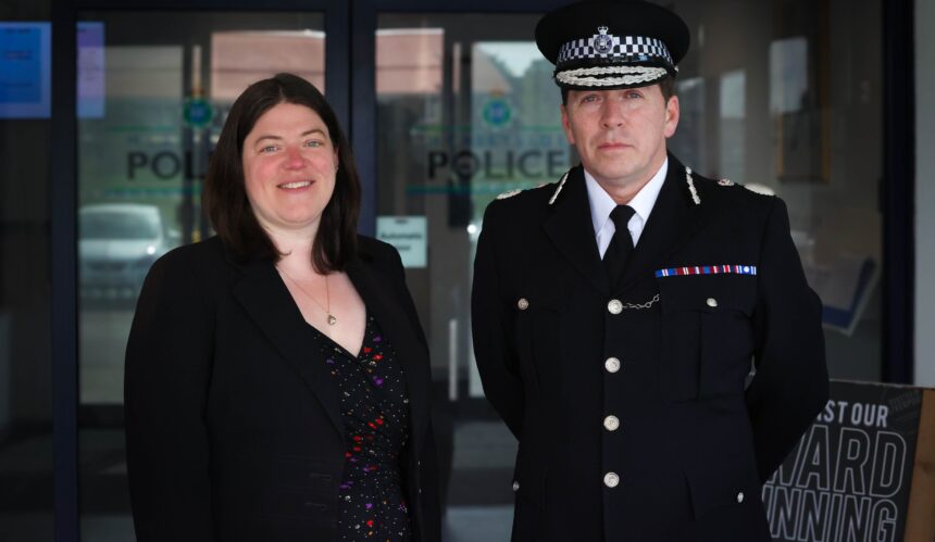 Merseyside Police PCC Emily Spurrell with Merseyside Police Chief Constable Rob Carden