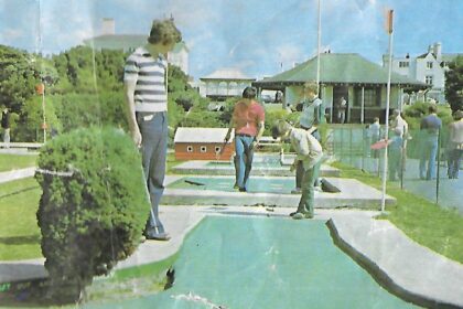 A guide to holidays in Southport in 1978. Families try their hand at The Masters Course at Kings Gardens in Southport
