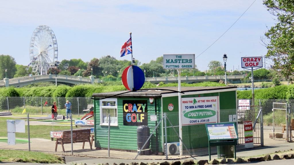 A scenic photo of the Masters Putting Green crazy golf course in Kings Gardens in Southport 
