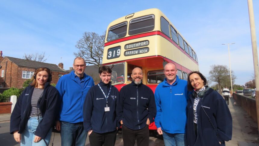 Kevin Duala and the award-winning Breakfast team from BBC Radio Merseyside in Southport. Photo by Andrew Brown Stand Up For Southport