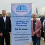 The Southport Learning Town launch was held at West Lancs Yacht Club. From left: Christine Haworth (Southport U3A); Alan potter (Southport Learning Town); Patrick Hurley (Southport MP); and Shaun Hindle (KGV College)
