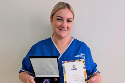 Louise Moylan, Smokefree Pregnancy Practitioner at Ormskirk Hospital, who has been awarded a prestigious Cavell Star Award for her passion and work ethic in the Smoking Cessation service in maternity