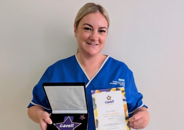 Louise Moylan, Smokefree Pregnancy Practitioner at Ormskirk Hospital, who has been awarded a prestigious Cavell Star Award for her passion and work ethic in the Smoking Cessation service in maternity