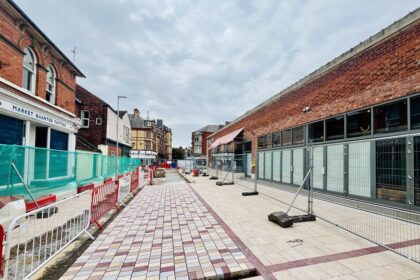 Work is continuing to improve Market Streetl, as part of the regeneration of Southport Market Quarter by Sefton Council. Photo by Andrew Brown Stand Up For Southport