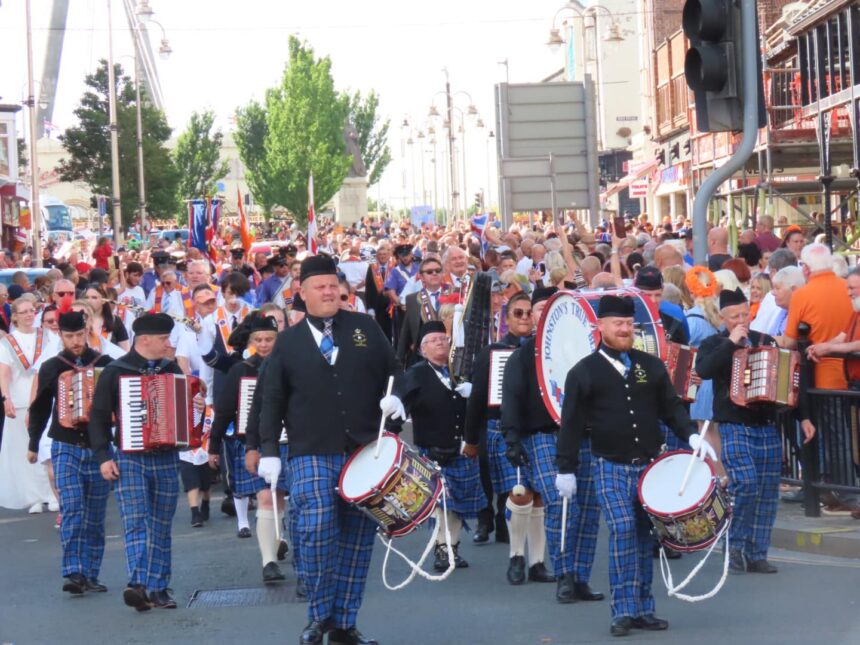 The Orange Lodge Parade in Southport. Photo by Andrew Brown Stand Up For Southport