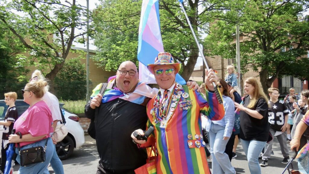 People enjoy the Sefton Pride event in Bootle.