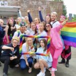 People enjoy the Sefton Pride event in Bootle.