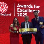 Sunnyside Guest House in Southport has struck Gold - twice - after being named double winners at the annual VisitEngland Awards for Excellence 2025. Owners Anthony and Larissa Duiffey are pictured with Southport Flower Show General manager Alan Aadms