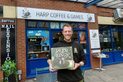 People can enjoy a new Southport Tolkien Trail with eight local venues taking part. They include HARP Coffee and Games on King Street in Southport, owned by Nick McCoy. Photo by Andrew Brown Stand Up For Southport