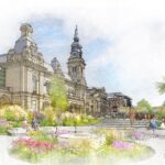An artist's impression of how Southport Town Hall Gardens will look. Artist's impression by KKA Architects