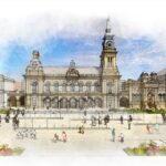 An artist's impression of how Southport Town Hall Gardens will look. Artist's impression by KKA Architects