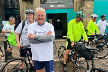 Andrew Carney from Southprot has completed a 200-mile coast to coast bike ride from Carlisle to Bewick-on-Tweed to raise funds for the Southport Soup Kitchen charity