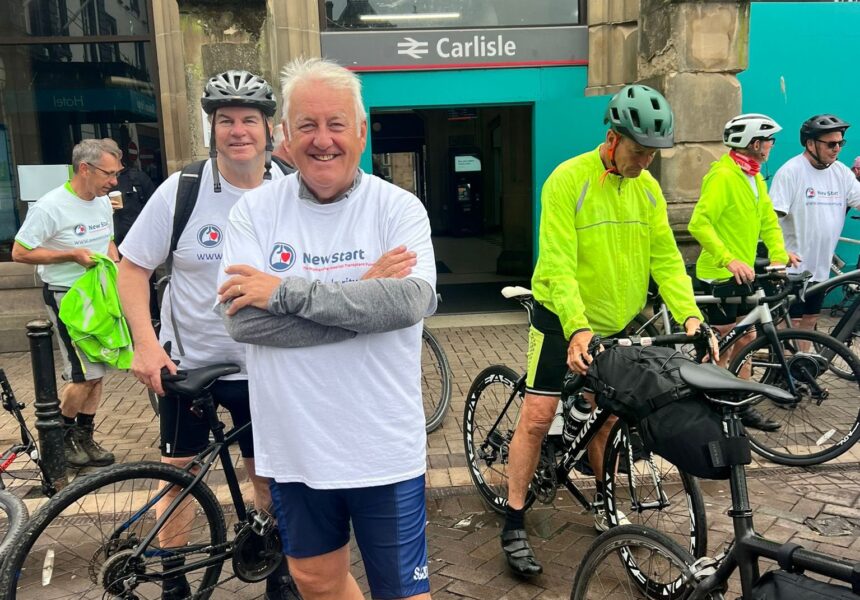 Andrew Carney from Southprot has completed a 200-mile coast to coast bike ride from Carlisle to Bewick-on-Tweed to raise funds for the Southport Soup Kitchen charity