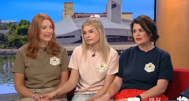 Lauren King, the Mum of Bebe King, appeared on BBC Breakfast today as she officially launched Bebes Hive to a nationwide audience alongside Poppy Kelly and her Mum, Steph (Bebe's Godmother)