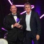 Rev. Martin Abrams MBE with Mayor of the Liverpool City Region, Steve Rotheram, and the Special Recognition Award at the Mersey and West Lancashire Teaching Hospitals NHS Trust staff awards