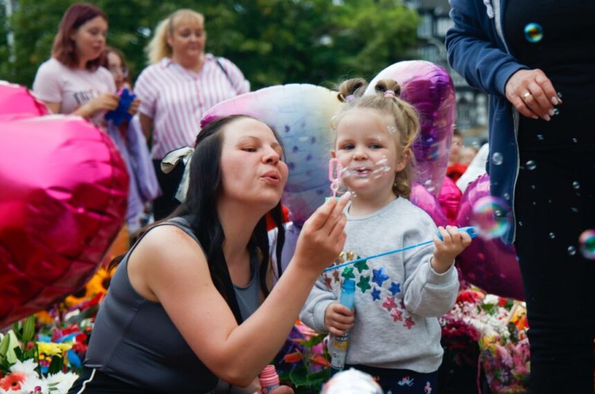 Families are invited to remember remember Elsie Dot Stancombe, aged seven; Bebe King, aged six, and Alice Dasilva Aguiar, aged nine, one year on from the Southport tragedy. Photo by Zack Downey of Zed Photography for Stand Up For Southport