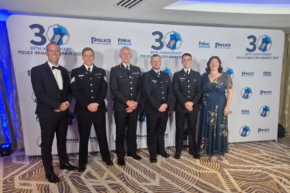 Winners of the 2025 Police Bravery Awards PC Luke Holden, PCSO Tim Parry and Sgt Gregory Gillespie.