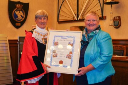 The Mayor of Sefton Cllr June Burns with Angela White, Chief Executive of Sefton CVS