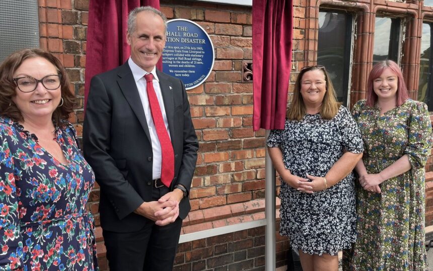The Southport Express Disaster on 27th July 1905 was one of the worst rail crashes in British history. A ceremony was held to commemorate the tragedy with VIP guests including VIP guests including Lord Lieutenant of Merseyside Mark Blundell, Sefton Council Leader Cllr Marion Atkinson, Sefton Central MP Bill Esterson, Sefton Mayor Cllr June Burns, Bernard Nevins of the Crosby & District Historical Society, local historian Peter McGoldrick, Merseyrails Laura Turnbull and station manager Paul Draper