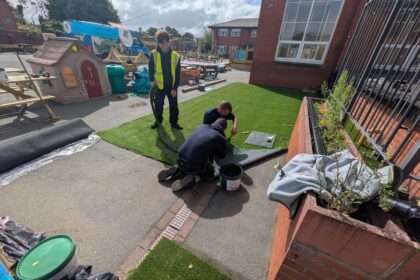 Construction on the Churchtown Primary School Playground has hit its halfway point. The seating area