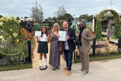The Schools Design-A-Garden Competition at Southport Flower Show was won by the Gardening Club at Trawden Forest Primary School and designed by Jason Williams, The Cloud Gardener