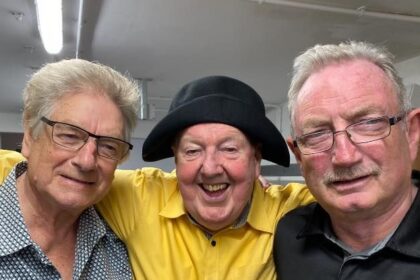 Jimmy Cricket headlined a superb 'A Grand Night Out' organised by Southport Links Rotary at The Grand in Southport. Keith Hubbard (left), Jimmy Cricket (centre) and Stevie Davies (right)