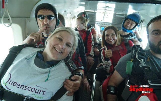 Southport Slimming World consultants Kelly Barker and Fiona Foulder have completed a skydive to raise funds for Queenscourt Hospice
