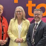 Baroness Smith with Michelle Brabner and Stephen Musa, Principal and Deputy Principal at Southport Education Group